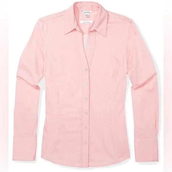 calvin klein pink dress shirt Calvin Klein Men's Pink Dress Shirts